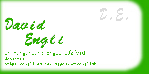 david engli business card